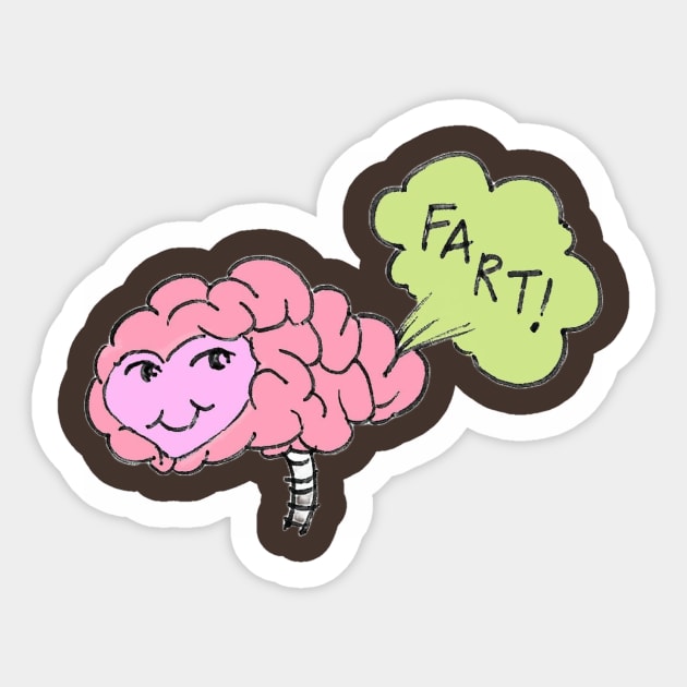 Kam Komics Brain Fart! Sticker by Kam Komics 